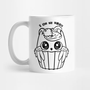 I AM SO CUTE BLACK WISE OWL AND CHERRY CUPCAKE Mug